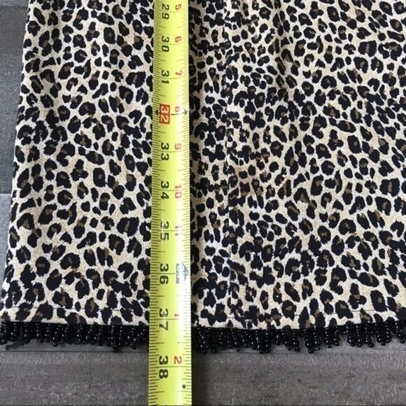 Robbie Bee Plus Size Vintage Animal Print Dress Cheetah Sexy Size 14 Fringe - Picture 3 of 8